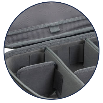 Shell Case with Padded Dividers